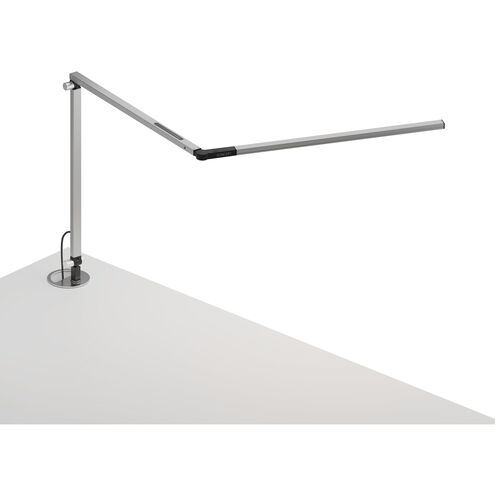 Z-Bar Slim 14.3 inch 6.00 watt Silver Desk Lamp Portable Light, Grommet Mount